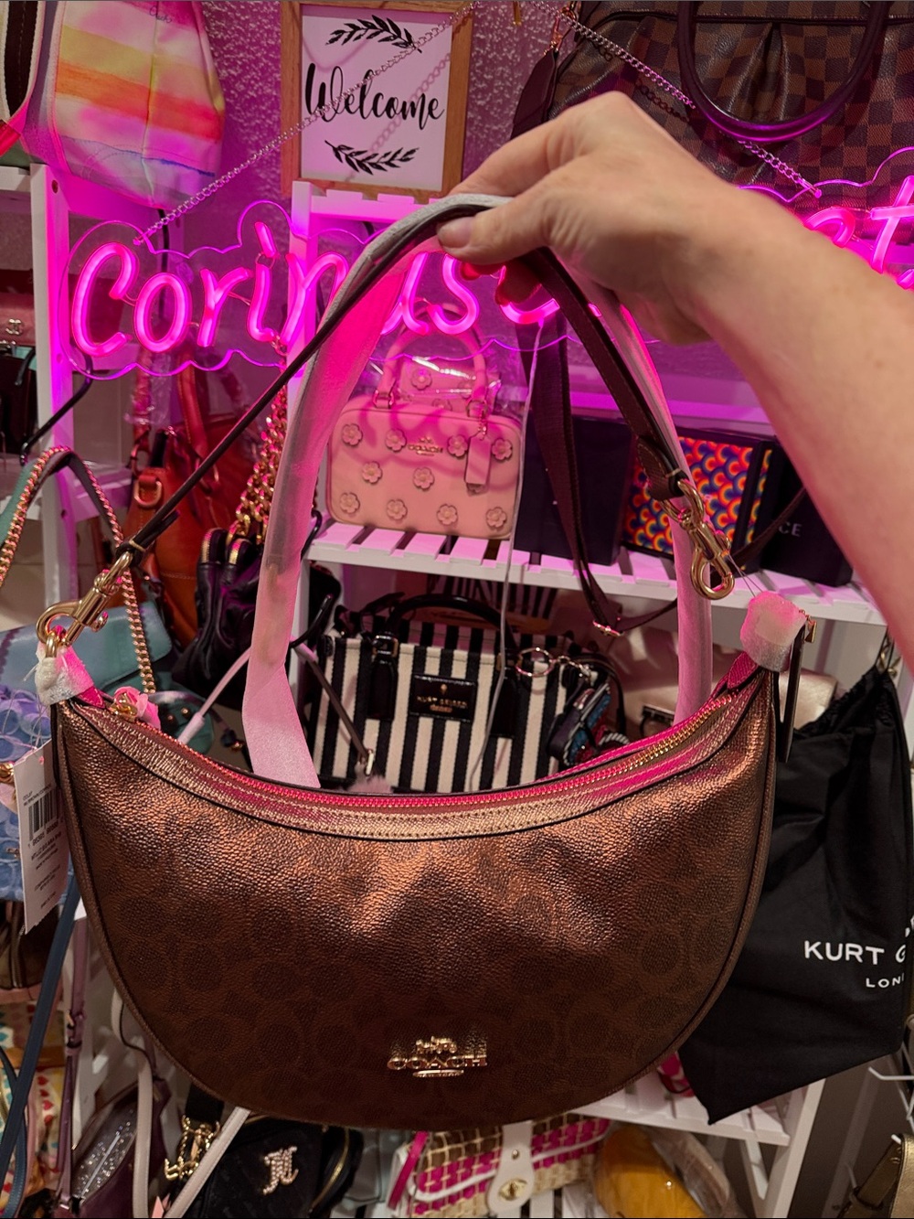 NWT copper penny coach Crossbody